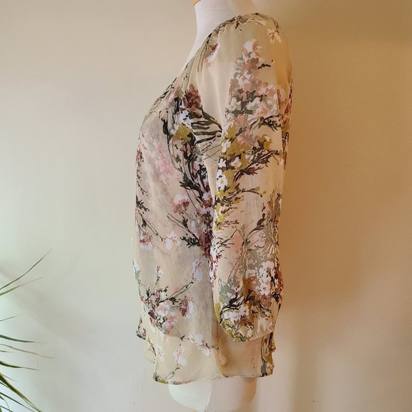 Tamar H Floral Layered Tunic Blouse - Picture 7 of 7